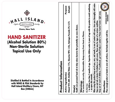 240 mL Label (Hand Sanitizer Label)